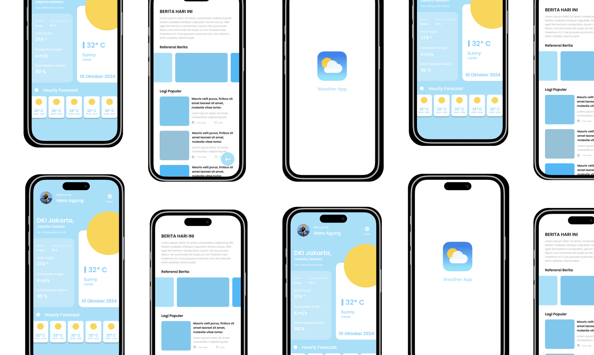 Preview proyek Weather Report App